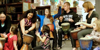 Arts Ed drumming class