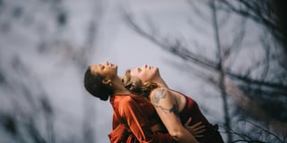 Two women performing